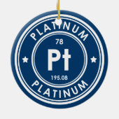 Platinum Element Blauw Keramisch Ornament (Achterkant)