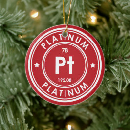 Platinum Element Rood Keramisch Ornament
