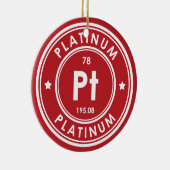 Platinum Element Rood Keramisch Ornament (Rechts)