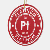 Platinum Element Rood Keramisch Ornament (Links)
