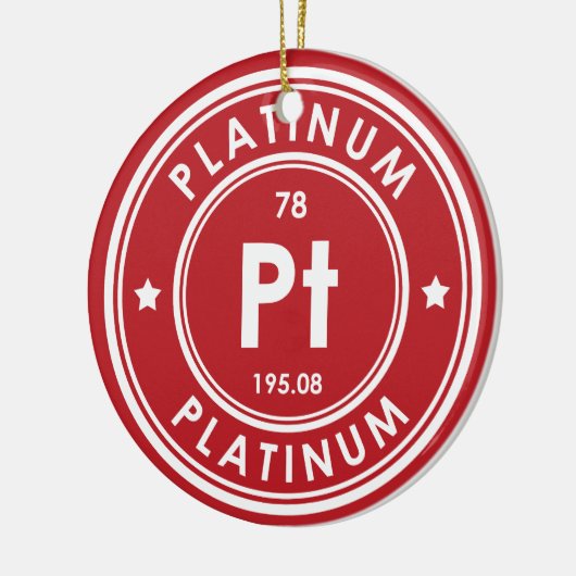 Platinum Element Rood Keramisch Ornament (Links)