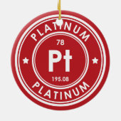 Platinum Element Rood Keramisch Ornament (Achterkant)