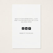 Platinum Glitter die Kaarten voor juwelenweergave  Visitekaartje (Achterkant)