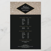 Platinum Glitter en Glamor Beauty Salon Flyer (Voorkant)