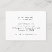 Platinum Glitter Gold Monogram Makeup Artist Busi Visitekaartje (Achterkant)