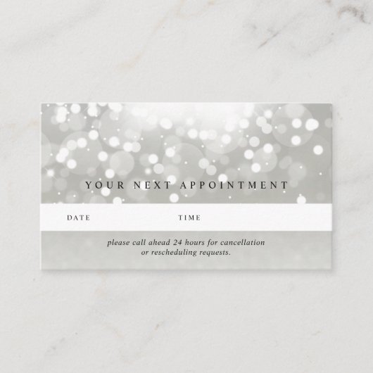 Platinum Glow Appointkaarten Afsprakenkaartje (Voorkant)