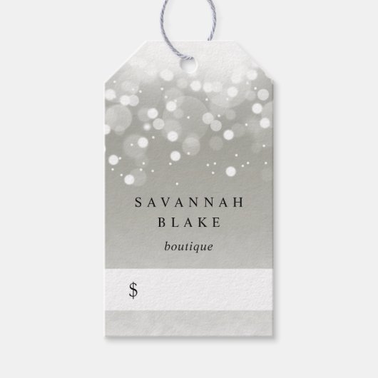 Platinum Glow Price Labels Cadeaulabel (Voorkant)