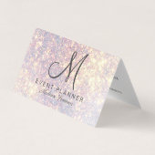 Platinum Gold Glitter Event Planner Visitekaartje (Voorkant)
