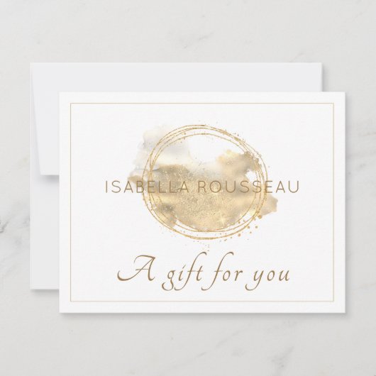 Platinum Gold Glitter Ink Jewelry Gift Certificate (Voorkant)