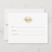 Platinum Gold Glitter Ink Jewelry Gift Certificate (Achterkant)