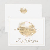 Platinum Gold Glitter Ink Jewelry Gift Certificate (Voorkant / Achterkant)