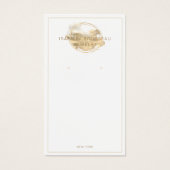 Platinum Gold Glitter Jewelry Earring Display Kaar Visitekaartje (Voorkant)