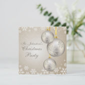 Platinum Gold-kerstfeestfeest Kaart (Staand voorkant)