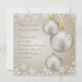 Platinum Gold-kerstfeestfeest Kaart (Achterkant)