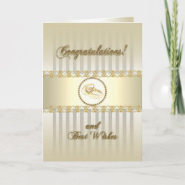 Platinum Gold Wedding Wenskaart Kaart