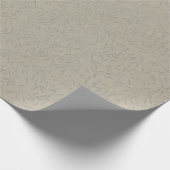 Platinum Gray Embossed Leaf Vines Cadeaupapier (Hoek)