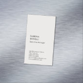 Platinum gray minimalistisch modern magnetisch visitekaartje (Voorbeeld)