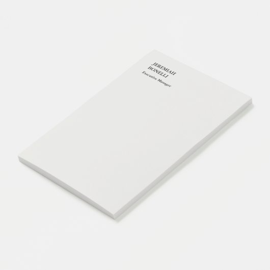 Platinum gray minimalistisch modern post-it® notes (Schuin)