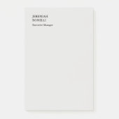 Platinum gray minimalistisch modern post-it® notes (Voorkant)