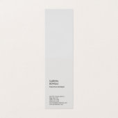 Platinum gray minimalistisch modern visitekaartje (Buitenkant ongevouwen)