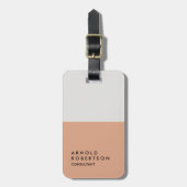 Platinum Gray Trendy Modern Minimalist Bagagelabel (Voorkant verticaal)