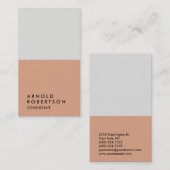 Platinum Gray Trendy Modern Minimalist Visitekaartje (Voorkant / Achterkant)