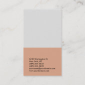 Platinum Gray Trendy Modern Minimalist Visitekaartje (Achterkant)