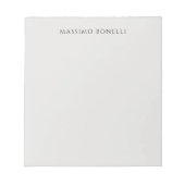 Platinum Grey Minimalist Plain Legible Modern Notitieblok (Voorkant)