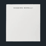 Platinum Grey Minimalist Plain Legible Modern Notitieblok<br><div class="desc">An ideal design for those looking for an aesthetic look. It immediately stands out with its extremely simple and elegant appearance.</div>
