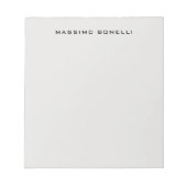 Platinum Grey Minimalist Plain Legible Modern Notitieblok (Voorkant)