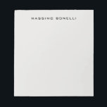 Platinum Grey Minimalist Plain Legible Modern Notitieblok<br><div class="desc">An ideal design for those looking for an aesthetic look. It immediately stands out with its extremely simple and elegant appearance.</div>
