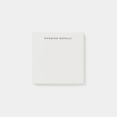 Platinum Grey Minimalist Plain Legible Modern Post-it® Notes (Voorkant)
