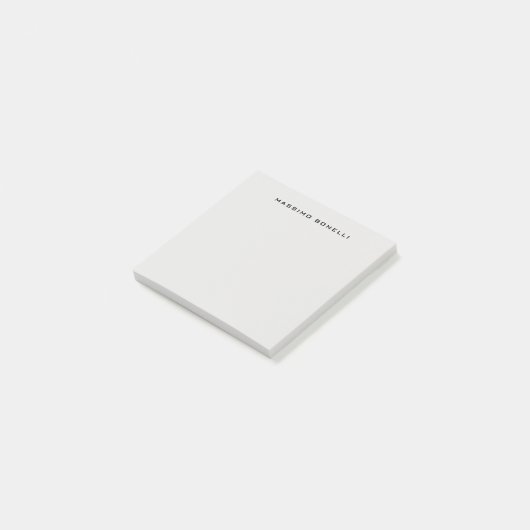 Platinum Grey Minimalist Plain Legible Modern Post-it® Notes (Schuin)