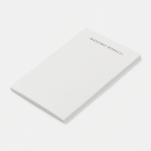 Platinum Grey Minimalist Plain Legible Modern Post-it® Notes (Schuin)