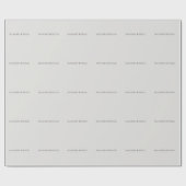 Platinum Grey Minimalist Plain Modern Cadeaupapier (Vlak)