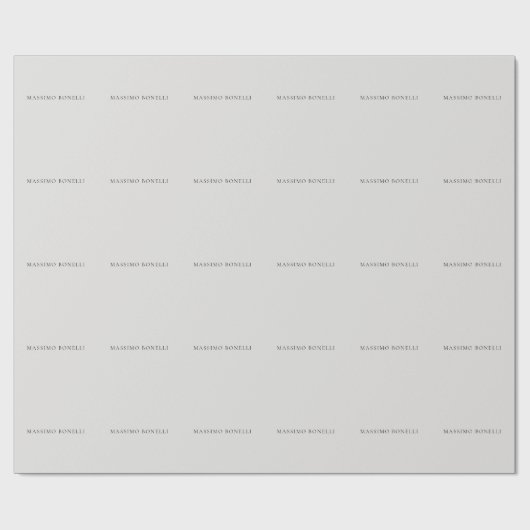 Platinum Grey Minimalist Plain Modern Cadeaupapier (Vlak)