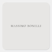 Platinum Grey Minimalist Plain Modern Vierkante Sticker (Voorkant)
