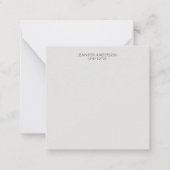 Platinum Grey Professional Modern Plain Minimalist Notitiekaartje (Voorkant)