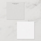 Platinum Grey Professional Modern Plain Minimalist Notitiekaartje (Voorkant / Achterkant)