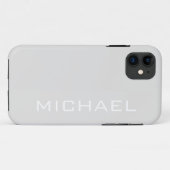 Platinum grijs effen kleur | Minimalistische naam Case-Mate iPhone Case (Achterkant (horizontaal))