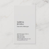 Platinum grijs minimalistisch modern hoog geperste visitekaartje (Voorkant)