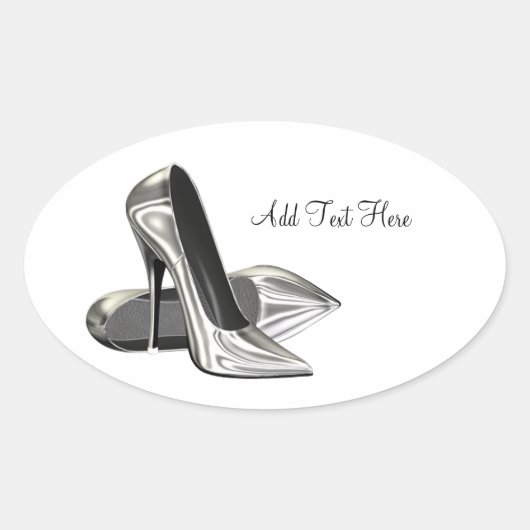 Platinum Hoge Hak Schoenen Envelope Zegel Sticker (Voorkant)