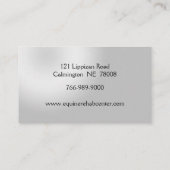 Platinum Horse personaliseert Visitekaartjes (Achterkant)