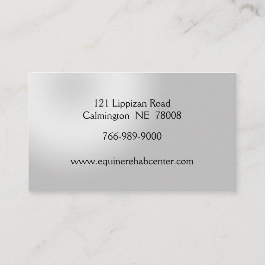 Platinum Horse personaliseert Visitekaartjes (Achterkant)