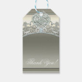 Platinum Ivoor Prinses Hart Tiara Verjaardagsfeest Cadeaulabel (Voorkant)