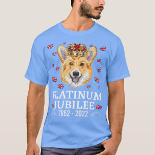 Platinum jubilee 19522022 Corgi met UK Flag1113 T-shirt