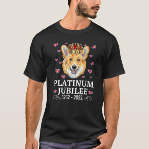 Platinum jubilee 1952 2022 Corgi met vlag van het T-shirt