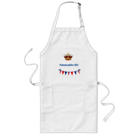 Platinum Jubilee 2022 Apron Lang Schort (Voorkant)