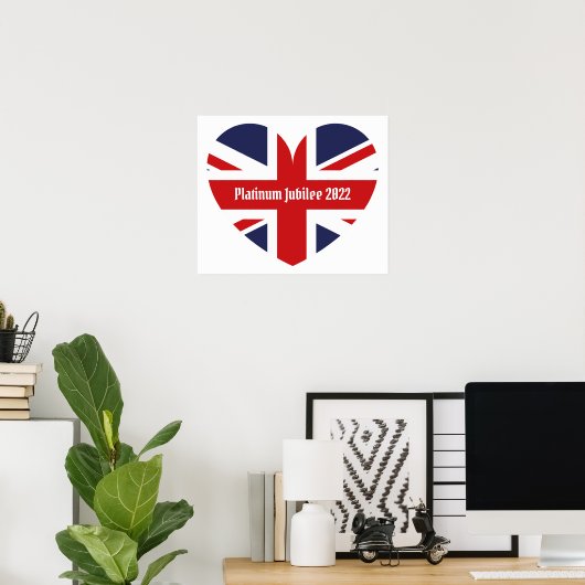 Platinum Jubilee 2022/England Flag Poster (Thuiskantoor)