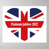 Platinum Jubilee 2022/England Flag Poster (Voorkant)